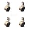 Service Caster 2.375 Inch Antique Brass Hooded Urethane Twin Wheel Caster with Inside Mount Set SCC-GR02S60D-NYU-WA-716X78-CB90-4 - alternate 1